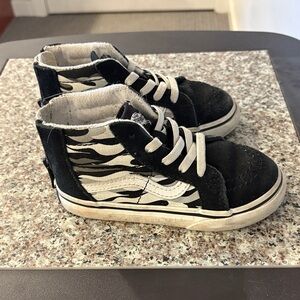Vans Kids Black and White Zebra Sneakers